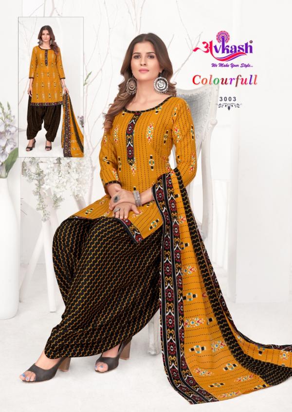 Avkash Colourfull Patiyala Vol-3 Cotton Designer Readymade Suit